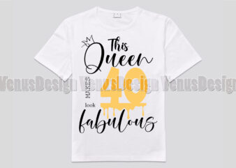 This Queen Makes 40 Look Fabulous Editable Shirt Design