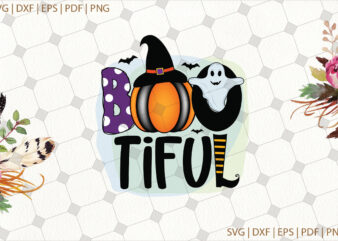 Boo Tiful Halloween Gifts, Shirt For Halloween Svg File Diy Crafts Svg Files For Cricut, Silhouette Sublimation Files t shirt template
