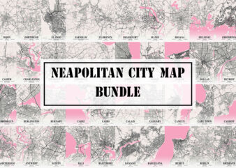 Neapolitan City Map Bundle T shirt vector artwork