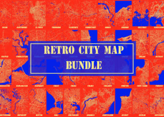 Retro City Map Bundle t shirt design online