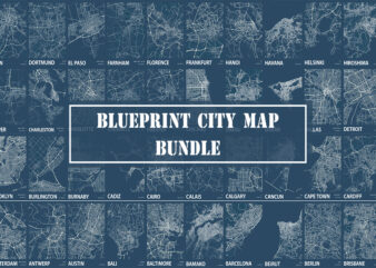 Blueprint City Map Bundle t shirt template