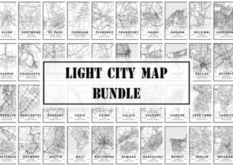 Light City Map Bundle t shirt vector graphic