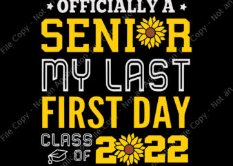 Class of 2022 My Last First Day Senior Sunflower SVG, Senior 2022 svg, Senior svg, back to school svg t shirt vector file