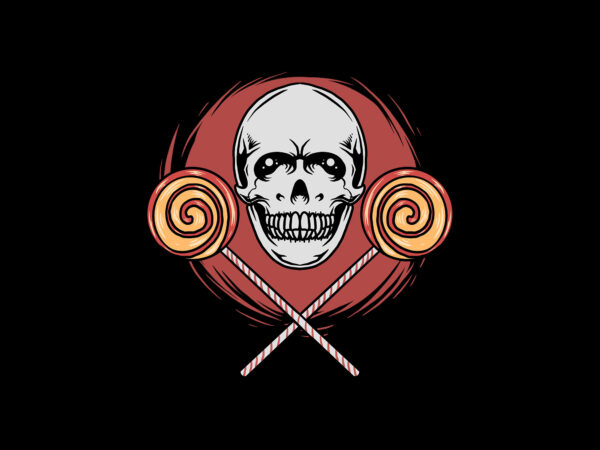 Candy skull t shirt vector file