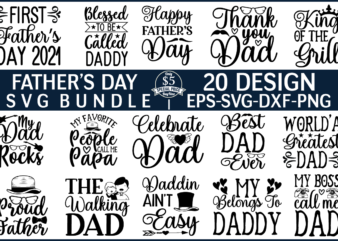 Father’s Day SVG Bundle t shirt vector illustration