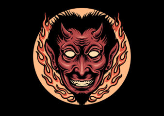 devil t shirt vector illustration