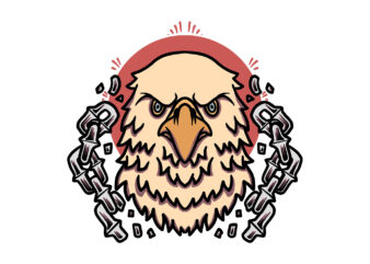 eagle and chains vector clipart