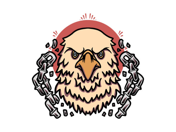 Eagle and chains vector clipart
