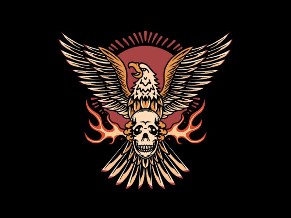 Great eagle t shirt design template