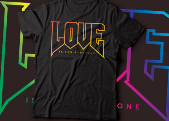 love is for everyone rainbow streetwear style tee