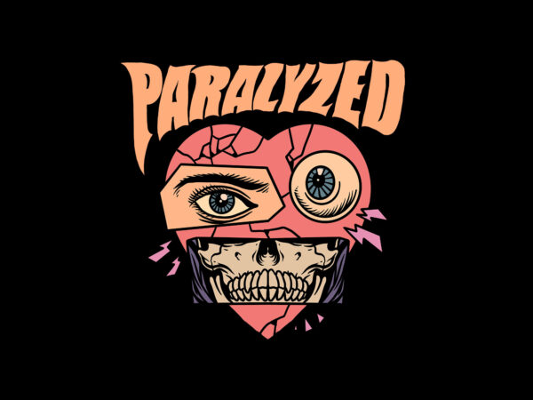 Paralyzed streetwear t shirt illustration