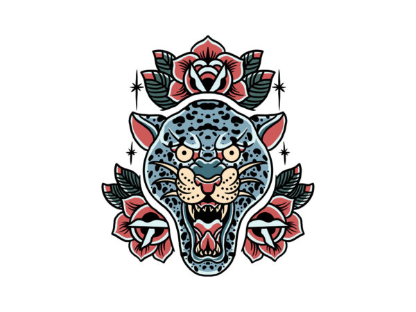 Roses leopard t shirt design online