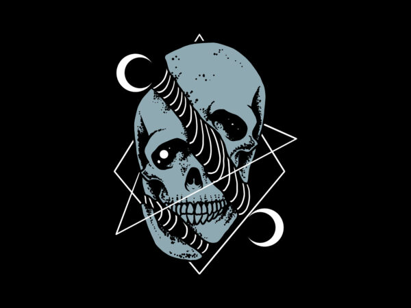 Skull streetwear t shirt template vector