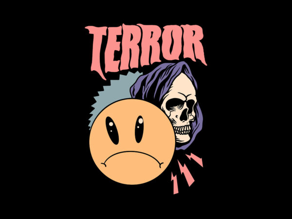 Terror streetwear style t shirt designs for sale