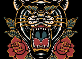 Panther vector illustration for t-shirt