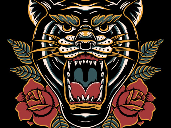 Panther vector illustration for t-shirt