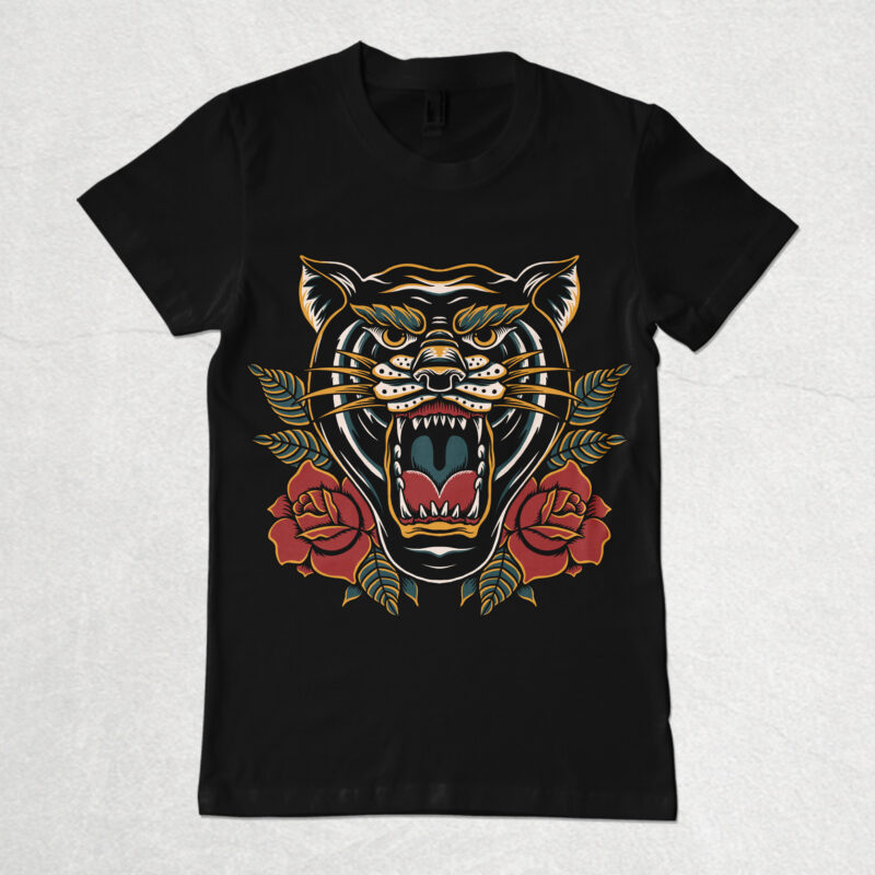 Panther vector illustration for t-shirt