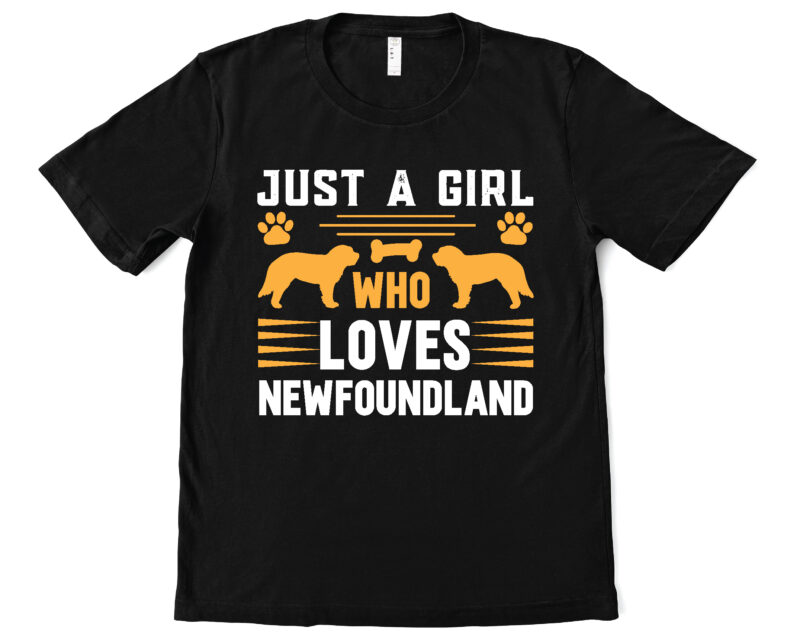 just a girl who loves newfoundland t shirt design