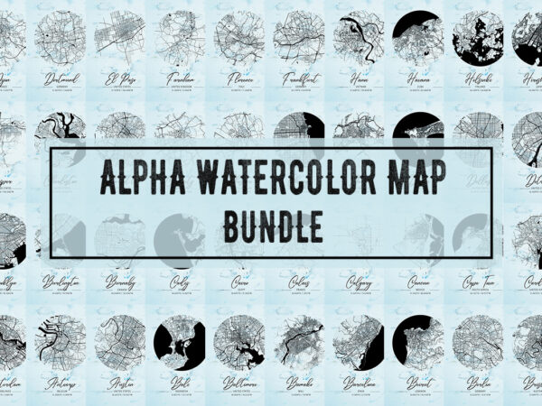 Alpha watercolor map bundle t shirt vector Alpha watercolor map bundle t shirt vector