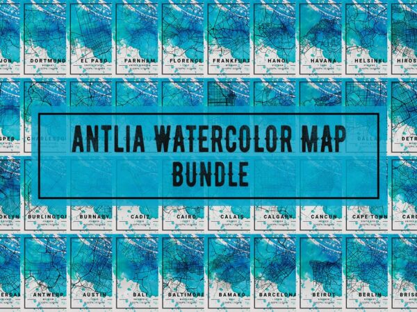 Antlia watercolor map bundle t shirt vector