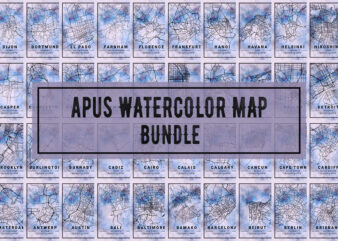 Apus Watercolor Map Bundle