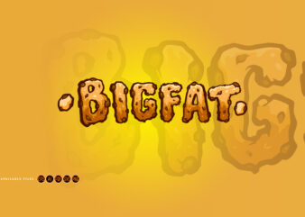 Bigfat Typeface Biscuit Hand Drawn