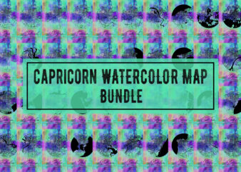 Capricorn Watercolor Map Bundle