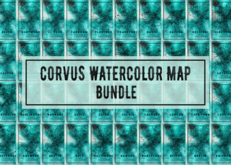 Corvus Watercolor Map Bundle