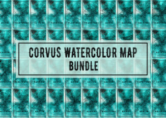 Corvus Watercolor Map Bundle