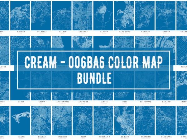 Cream – 006ba6 color map bundle t shirt vector file