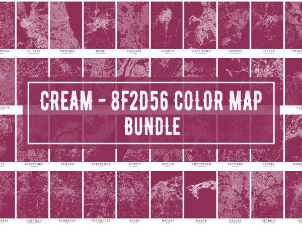Cream – 8f2d56 color map bundle t shirt vector file