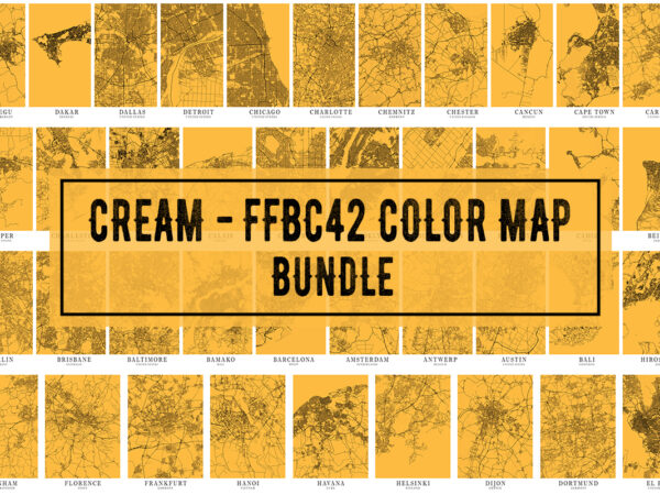 Cream – ffbc42 color map bundle t shirt vector file