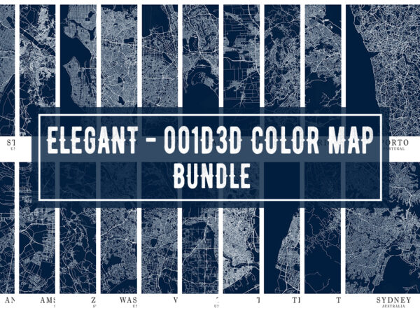 Elegant – 001d3d color map bundle vector clipart