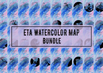 Eta Watercolor Map Bundle vector clipart