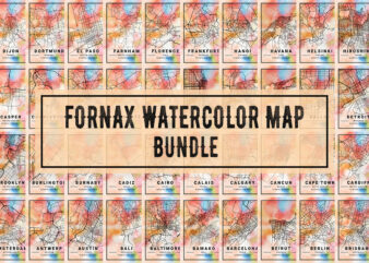 Fornax Watercolor Map Bundle