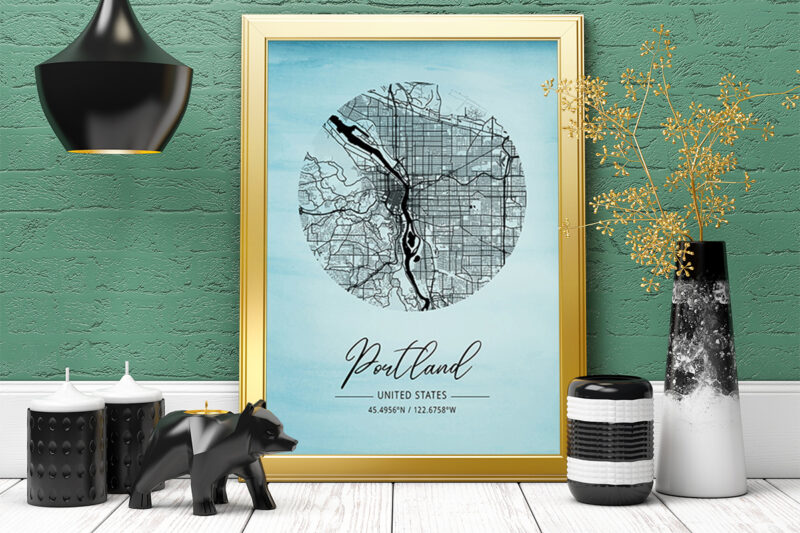 Gamma Watercolor Map Bundle