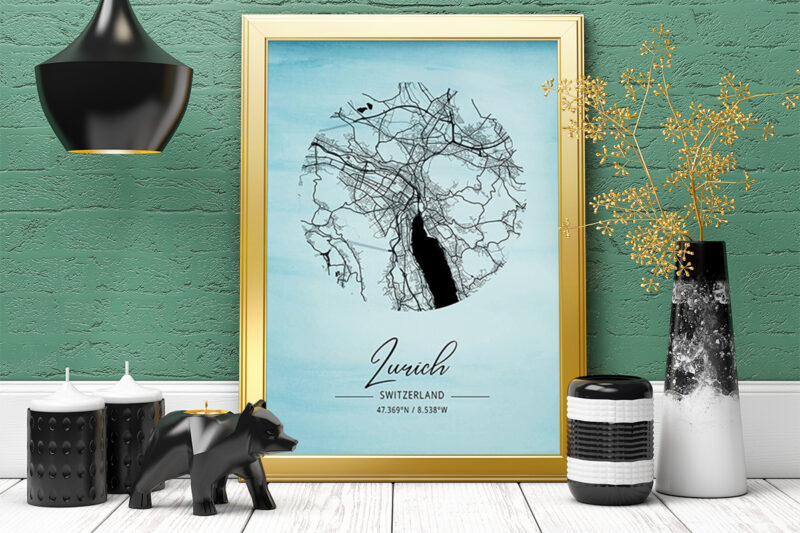 Gamma Watercolor Map Bundle