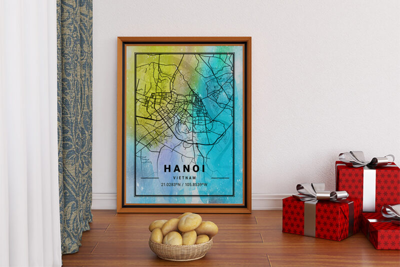 Indus Watercolor Map Bundle