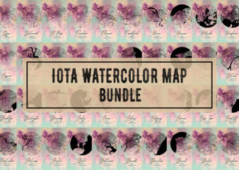 Iota Watercolor Map Bundle