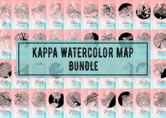 Kappa Watercolor Map Bundle