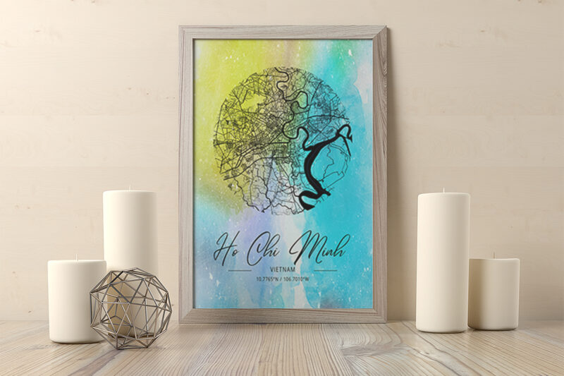 Leo Watercolor Map Bundle