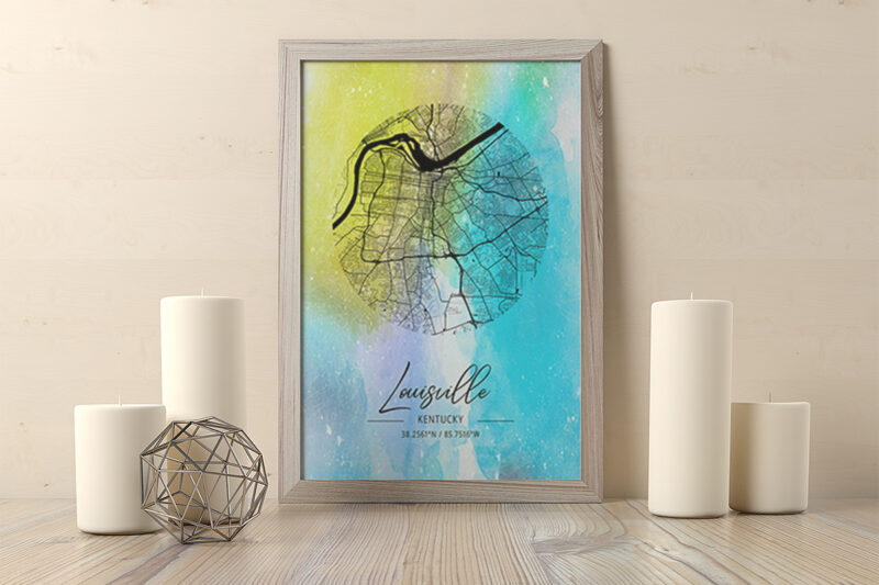 Leo Watercolor Map Bundle