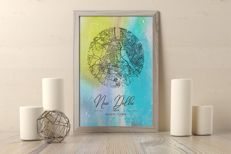 Leo Watercolor Map Bundle