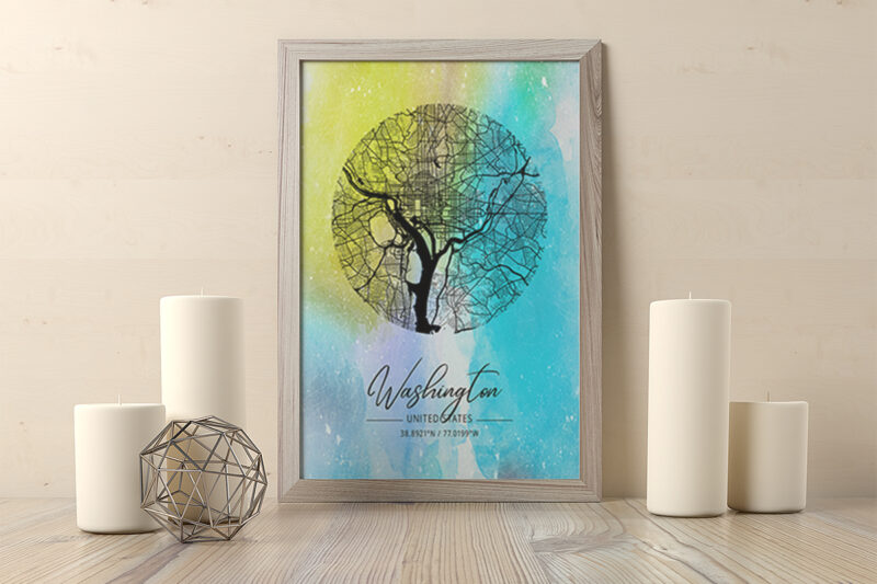 Leo Watercolor Map Bundle
