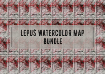 Lepus Watercolor Map Bundle