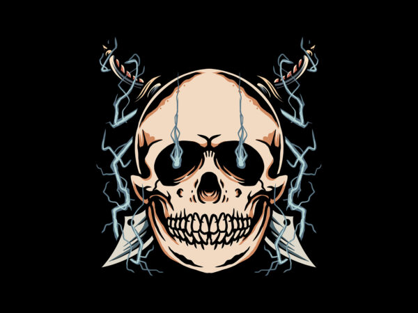 Lightning swords t shirt vector graphic