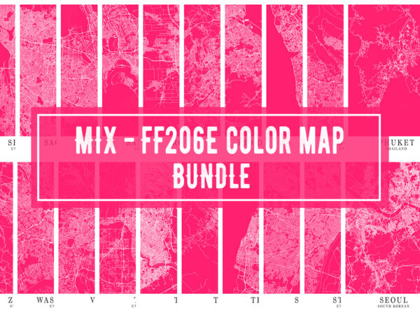 Mix – ff206e color map bundle t shirt designs for sale