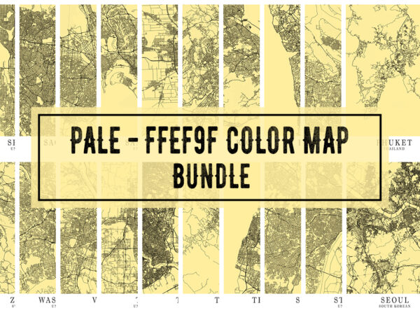 Pale – ffef9f color map bundle t shirt illustration