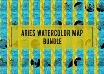 Aries Watercolor Map Bundle