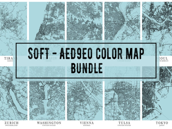 Soft – aed9e0 color map bundle t shirt template vector